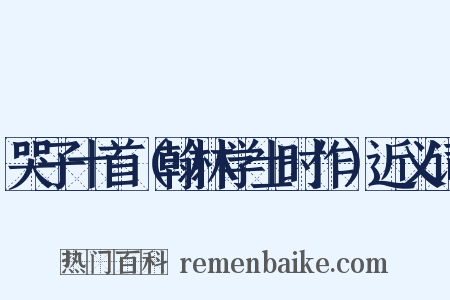 哭子十首（翰林学士时作）近义词是什么意思的图片